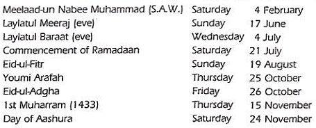 Islamic Calendar